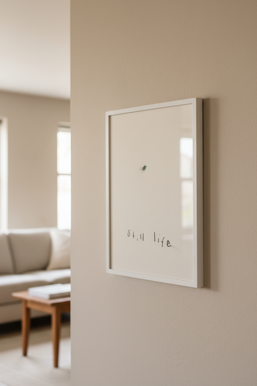 Still Life art print framed on a gallery wall